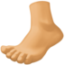 Foot: Medium Skin Tone Emoji Copy Paste ― 🦶🏽 - facebook