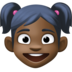 Girl: Dark Skin Tone Emoji Copy Paste ― 👧🏿 - facebook