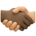 Handshake: Dark Skin Tone, Medium-light Skin Tone Emoji Copy Paste ― 🫱🏿‍🫲🏼 - facebook