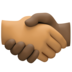 Handshake: Medium Skin Tone, Dark Skin Tone Emoji Copy Paste ― 🫱🏽‍🫲🏿 - facebook