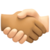 Handshake: Medium Skin Tone, Light Skin Tone Emoji Copy Paste ― 🫱🏽‍🫲🏻 - facebook