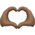 Heart Hands: Dark Skin Tone Emoji Copy Paste ― 🫶🏿 - facebook