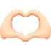 Heart Hands: Light Skin Tone Emoji Copy Paste ― 🫶🏻 - facebook