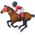 Horse Racing: Dark Skin Tone Emoji Copy Paste ― 🏇🏿 - facebook