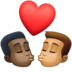 Kiss: Man, Man, Dark Skin Tone, Medium Skin Tone Emoji Copy Paste ― 👨🏿‍❤️‍💋‍👨🏽 - facebook