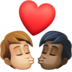 Kiss: Man, Man, Medium-light Skin Tone, Dark Skin Tone Emoji Copy Paste ― 👨🏼‍❤️‍💋‍👨🏿 - facebook