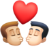 Kiss: Man, Man, Medium-light Skin Tone, Light Skin Tone Emoji Copy Paste ― 👨🏼‍❤️‍💋‍👨🏻 - facebook