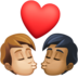 Kiss: Man, Man, Medium-light Skin Tone, Medium-dark Skin Tone Emoji Copy Paste ― 👨🏼‍❤️‍💋‍👨🏾 - facebook