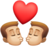 Kiss: Man, Man, Medium-light Skin Tone Emoji Copy Paste ― 👨🏼‍❤️‍💋‍👨🏼 - facebook