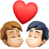 Kiss: Person, Person, Medium-light Skin Tone, Light Skin Tone Emoji Copy Paste ― 🧑🏼‍❤️‍💋‍🧑🏻 - facebook