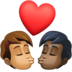 Kiss: Person, Person, Medium Skin Tone, Dark Skin Tone Emoji Copy Paste ― 🧑🏽‍❤️‍💋‍🧑🏿 - facebook
