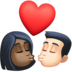 Kiss: Woman, Man, Dark Skin Tone, Light Skin Tone Emoji Copy Paste ― 👩🏿‍❤️‍💋‍👨🏻 - facebook