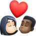 Kiss: Woman, Man, Light Skin Tone, Dark Skin Tone Emoji Copy Paste ― 👩🏻‍❤️‍💋‍👨🏿 - facebook