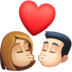 Kiss: Woman, Man, Medium-light Skin Tone, Light Skin Tone Emoji Copy Paste ― 👩🏼‍❤️‍💋‍👨🏻 - facebook