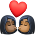 Kiss: Woman, Woman, Dark Skin Tone, Medium-dark Skin Tone Emoji Copy Paste ― 👩🏿‍❤️‍💋‍👩🏾 - facebook