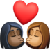 Kiss: Woman, Woman, Dark Skin Tone, Medium Skin Tone Emoji Copy Paste ― 👩🏿‍❤️‍💋‍👩🏽 - facebook