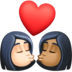 Kiss: Woman, Woman, Light Skin Tone, Medium-dark Skin Tone Emoji Copy Paste ― 👩🏻‍❤️‍💋‍👩🏾 - facebook