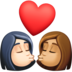 Kiss: Woman, Woman, Light Skin Tone, Medium Skin Tone Emoji Copy Paste ― 👩🏻‍❤️‍💋‍👩🏽 - facebook