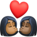 Kiss: Woman, Woman, Medium-dark Skin Tone, Dark Skin Tone Emoji Copy Paste ― 👩🏾‍❤️‍💋‍👩🏿 - facebook