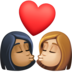 Kiss: Woman, Woman, Medium-dark Skin Tone, Medium-light Skin Tone Emoji Copy Paste ― 👩🏾‍❤️‍💋‍👩🏼 - facebook