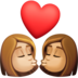 Kiss: Woman, Woman, Medium-light Skin Tone, Medium Skin Tone Emoji Copy Paste ― 👩🏼‍❤️‍💋‍👩🏽 - facebook