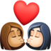 Kiss: Woman, Woman, Medium Skin Tone, Light Skin Tone Emoji Copy Paste ― 👩🏽‍❤️‍💋‍👩🏻 - facebook