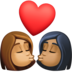 Kiss: Woman, Woman, Medium Skin Tone, Medium-dark Skin Tone Emoji Copy Paste ― 👩🏽‍❤️‍💋‍👩🏾 - facebook