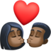 Kiss: Dark Skin Tone Emoji Copy Paste ― 💏🏿 - facebook