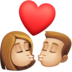 Kiss: Medium-light Skin Tone Emoji Copy Paste ― 💏🏼 - facebook
