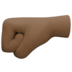 Left-facing Fist: Dark Skin Tone Emoji Copy Paste ― 🤛🏿 - facebook