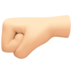 Left-facing Fist: Light Skin Tone Emoji Copy Paste ― 🤛🏻 - facebook