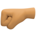 Left-facing Fist: Medium Skin Tone Emoji Copy Paste ― 🤛🏽 - facebook
