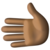 Leftwards Hand: Dark Skin Tone Emoji Copy Paste ― 🫲🏿 - facebook