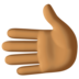 Leftwards Hand: Medium-dark Skin Tone Emoji Copy Paste ― 🫲🏾 - facebook