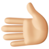 Leftwards Hand: Medium-light Skin Tone Emoji Copy Paste ― 🫲🏼 - facebook