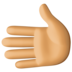 Leftwards Hand: Medium Skin Tone Emoji Copy Paste ― 🫲🏽 - facebook