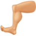 Leg: Medium-light Skin Tone Emoji Copy Paste ― 🦵🏼 - facebook