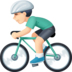 Man Biking: Light Skin Tone Emoji Copy Paste ― 🚴🏻‍♂ - facebook