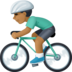 Man Biking: Medium-dark Skin Tone Emoji Copy Paste ― 🚴🏾‍♂ - facebook