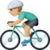 Man Biking: Medium-light Skin Tone Emoji Copy Paste ― 🚴🏼‍♂ - facebook