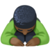 Man Bowing: Dark Skin Tone Emoji Copy Paste ― 🙇🏿‍♂ - facebook