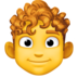 Man: Curly Hair Emoji Copy Paste ― 👨‍🦱 - facebook
