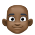 Man: Dark Skin Tone, Bald Emoji Copy Paste ― 👨🏿‍🦲 - facebook