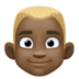 Man: Dark Skin Tone, Blond Hair Emoji Copy Paste ― 👱🏿‍♂ - facebook