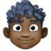 Man: Dark Skin Tone, Curly Hair Emoji Copy Paste ― 👨🏿‍🦱 - facebook