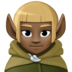 Man Elf: Dark Skin Tone Emoji Copy Paste ― 🧝🏿‍♂ - facebook