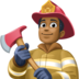 Man Firefighter: Medium-dark Skin Tone Emoji Copy Paste ― 👨🏾‍🚒 - facebook