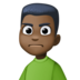 Man Frowning: Dark Skin Tone Emoji Copy Paste ― 🙍🏿‍♂ - facebook
