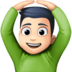 Man Gesturing OK: Light Skin Tone Emoji Copy Paste ― 🙆🏻‍♂ - facebook