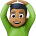 Man Gesturing OK: Medium-dark Skin Tone Emoji Copy Paste ― 🙆🏾‍♂ - facebook